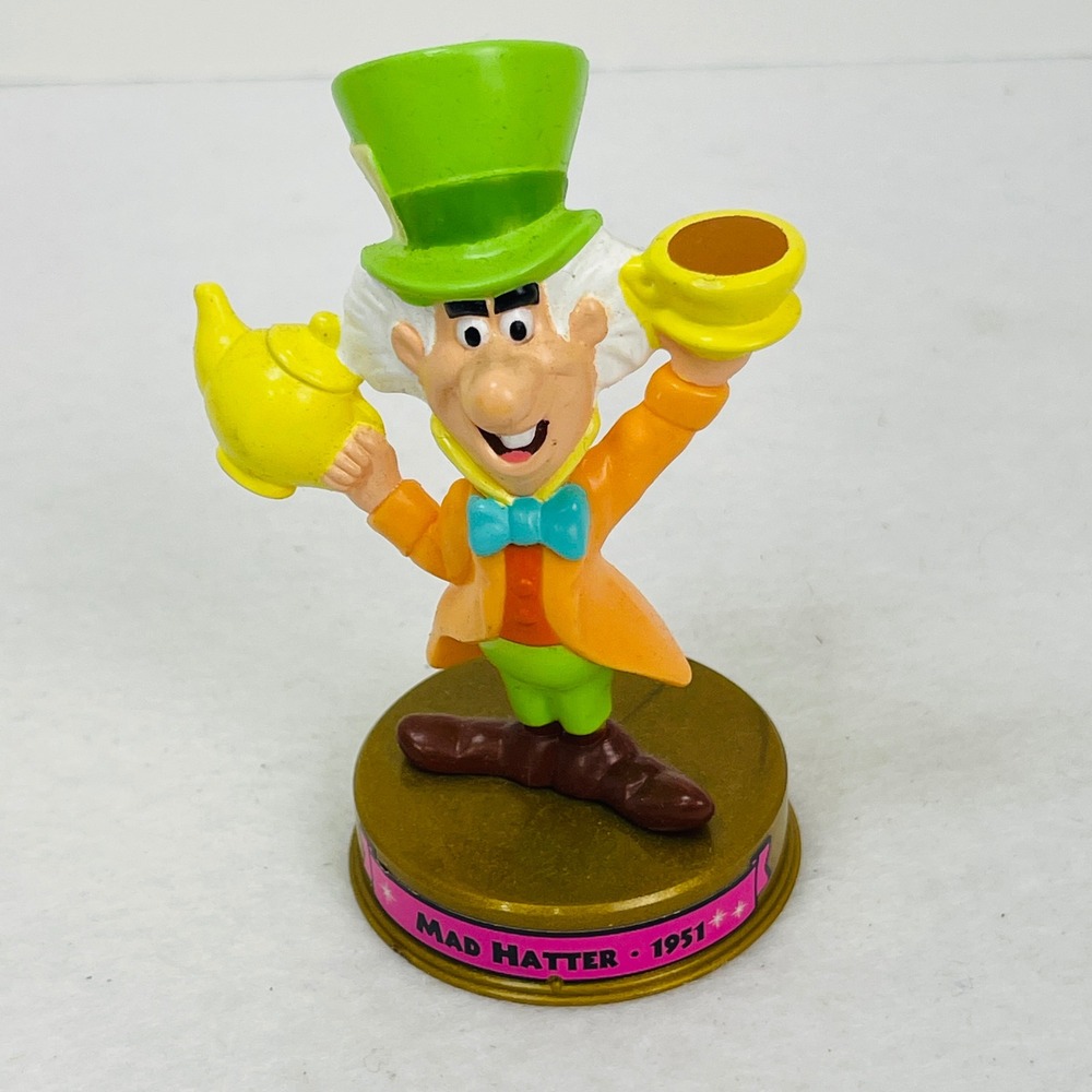 Disney Mad Hatter 100 Years of Magic Figurine Alice in Wonderland 1951 Toy 3.75"